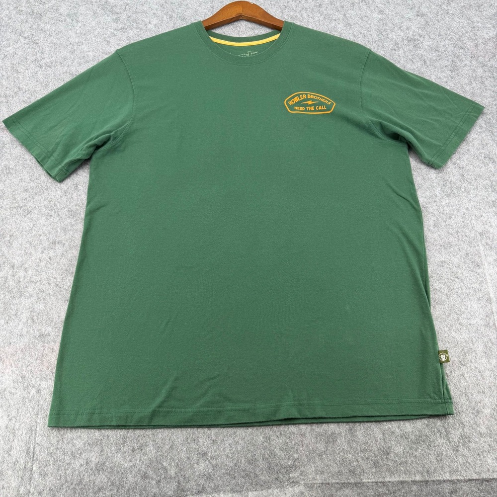 Howler Brothers Heed The Call Graphic T-Shirt Mens XL Green Short Sleeve Cotton